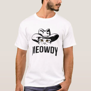 Meowdy - Funny Mashup Between Meow And Howdy - Cat T-Shirt