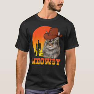 Meowdy Funny Meow Howdy Cat Meme For Cat Dad, Men, T-Shirt