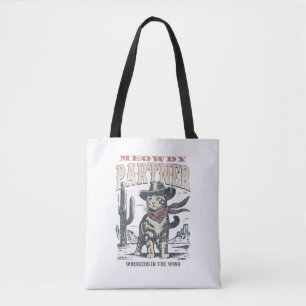 Meowdy Partner Cowboy Cat Tote Bag