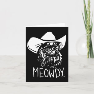 Meowdy Texas Cat Meme  Card