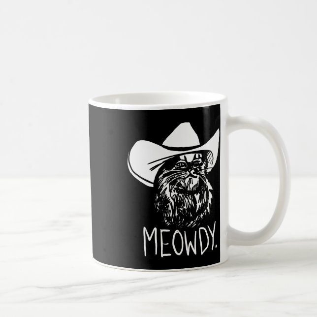 Meowdy Texas Cat Meme  Coffee Mug (Right)