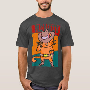 MeowdyFunny Mashup Between Meow and HowdyCat dad M T-Shirt