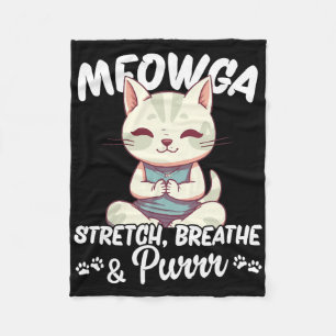 Meowga Cats And Yoga Fleece Blanket