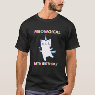 Meowgical 38h Birthday Kitty 38 Year Old Cat T-Shirt