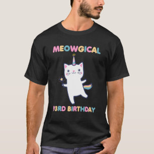Meowgical 93rd Birthday Kitty 93 Year Old Cat T-Shirt