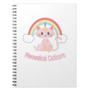 Meowgical Caticorn Kittycorn Notebook