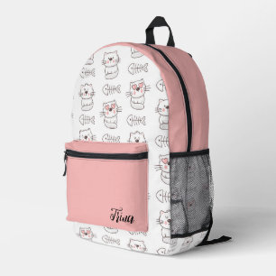  Meowgical Expressions Printed Backpack