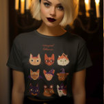 Meowgical Halloween Cats in Costume Tri-Blend Shirt<br><div class="desc">Whimsical women's Halloween shirt featuring hand drawn illustration of various cats in costumes.</div>