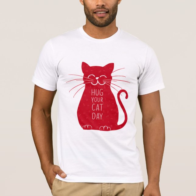 Meowgical Moments: National Cat Day Celebration T-Shirt (Front)