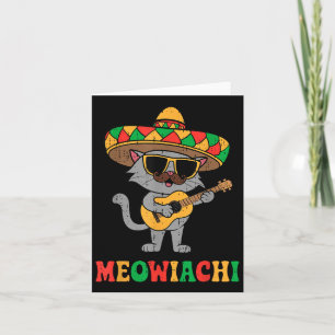 Meowiachi Cat Mariachi Funny Cinco De Mayo Mexican Card