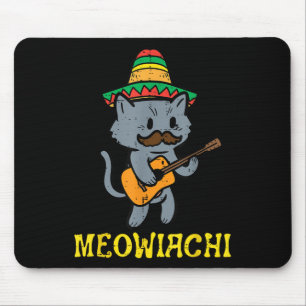 Meowiachi Cat Mariachi Funny Cinco De Mayo Mexican Mouse Pad