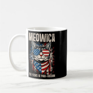 Meowica 250 America Years Of Freedom Cat 250th Ann Coffee Mug