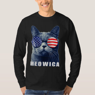 Meowica 4th Of July Cat Style America T-Shirt