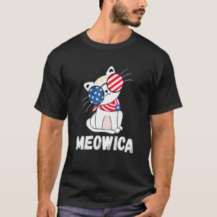 Meowica Cat 4h Of July T-Shirt