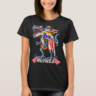 Meowica Cat 4th Of July Patriotic American Flag T- T-Shirt