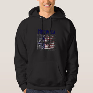 Meowica Cat American Flag 4th Of July Patriotic Me Hoodie