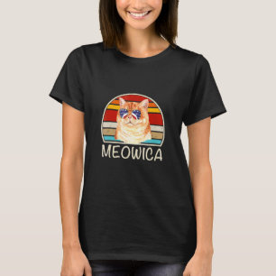 Meowica Cat American Flag Patriotic 4th Of July Vi T-Shirt