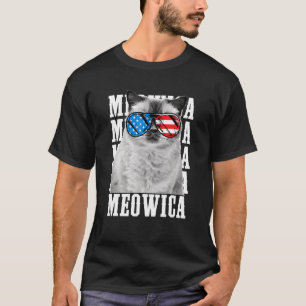 Meowica Cat Eagle American Symbol Usa Patriotic Pr T-Shirt