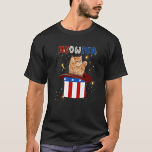 Meowica Cat Kitten 4Th Of July American Flag Fourt T-Shirt