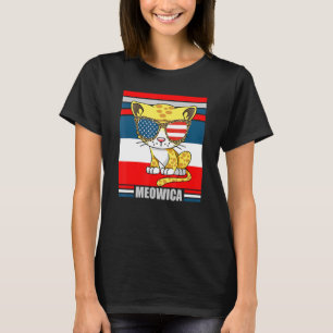 Meowica Fourth Of July Cat Kids Patriotic Cats Meo T-Shirt