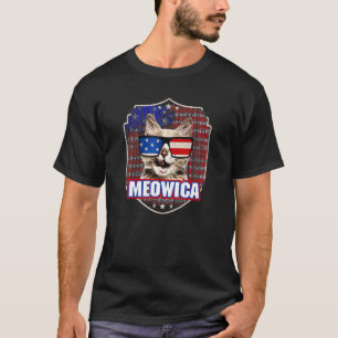 Meowica Patriotic Cat 4th Of July Usa T-Shirt