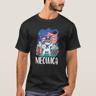 Meowica Patriotic Cat Usa Independence Day 4th Of T-Shirt
