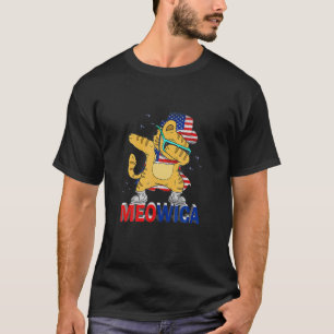 Meowica Pet Cat 4h Of July Patriotic American Pri T-Shirt