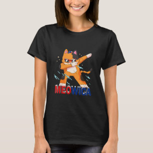 Meowica  Pet Cat 4th Of July Patriotic American Pr T-Shirt