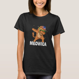 Meowica Pet Cat 4th Of July Patriotic American Pr T-Shirt