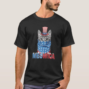 Meowica Pet Cat 4th Of July Patriotic American Pr T-Shirt