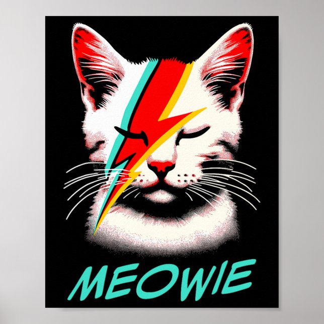 Meowie Cat Rock Music Concert Band Men Kids Women  Poster (Front)