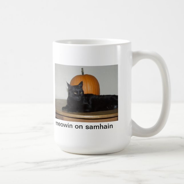 Meowin on Samhain Coffee Mug (Right)