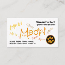 Meowing Orange Tabby Cat Pet Sitting Service