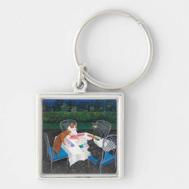 Meowjongg Key Ring (Front)