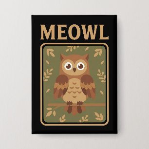 Meowl - Funny Meow Cat Owl Brainrot Meme