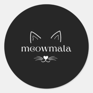 Meowmala Crazy Cat Lady Classic Round Sticker