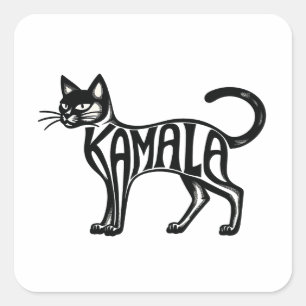 Meowmala Kamala Childless Cat Lady Harris   Square Sticker