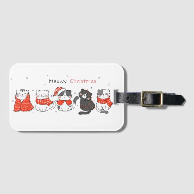 Meowmy Christmas!  Luggage Tag (Front Horizontal)