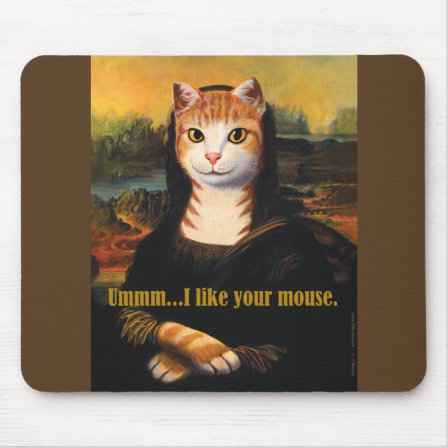 Meowna Lisa Mousepad (Front)