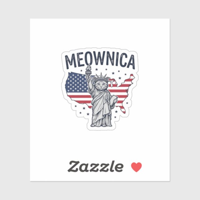 Meownica Patriotic Cat Vintage Vector Design_1 (Sheet)