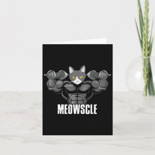 Meowscle Dumbells Workout Fitness Gym Muscle  Card
