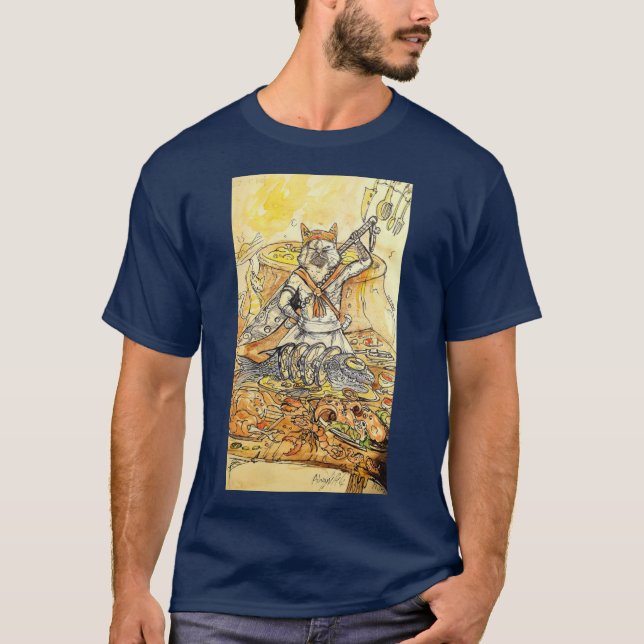 Meowscular monster hunter tshirt (Front)