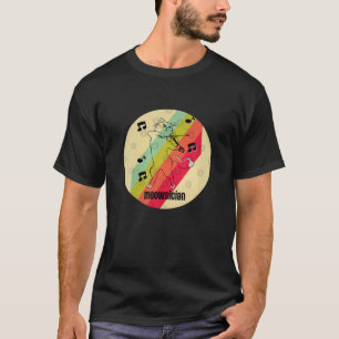 Meowsician Funny Cat Fiddle Violin Jazzy Feline T-Shirt