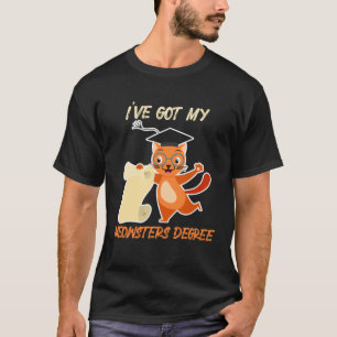 Meowster Graduation Graduates Masters Degree Cat T-Shirt
