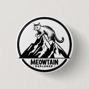 Meowtain Explorer 3 Cm Round Badge