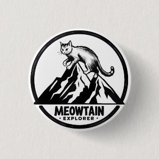 Meowtain Explorer 3 Cm Round Badge