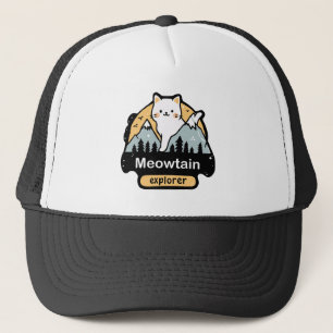 Meowtain Explorer – Cute Cat Adventure Design Trucker Hat
