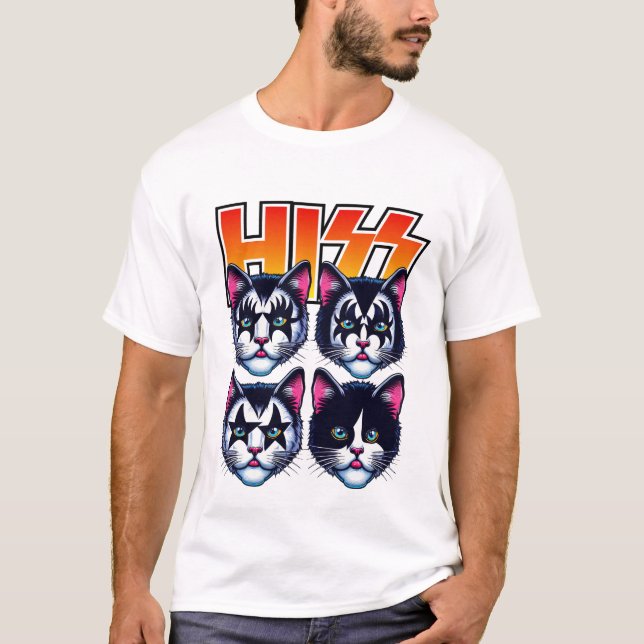Meowtallica Funny Cat T-Shirt (Front)