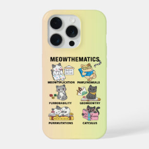 Meowthematics Funny Math Cat Puns For Math Lovers iPhone 15 Pro Case
