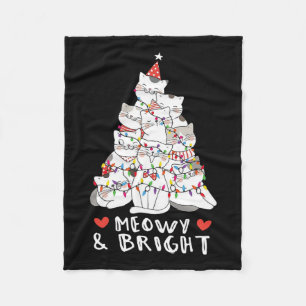Meowy And Bright Cat Tree Cute Animal Kitten Chris Fleece Blanket